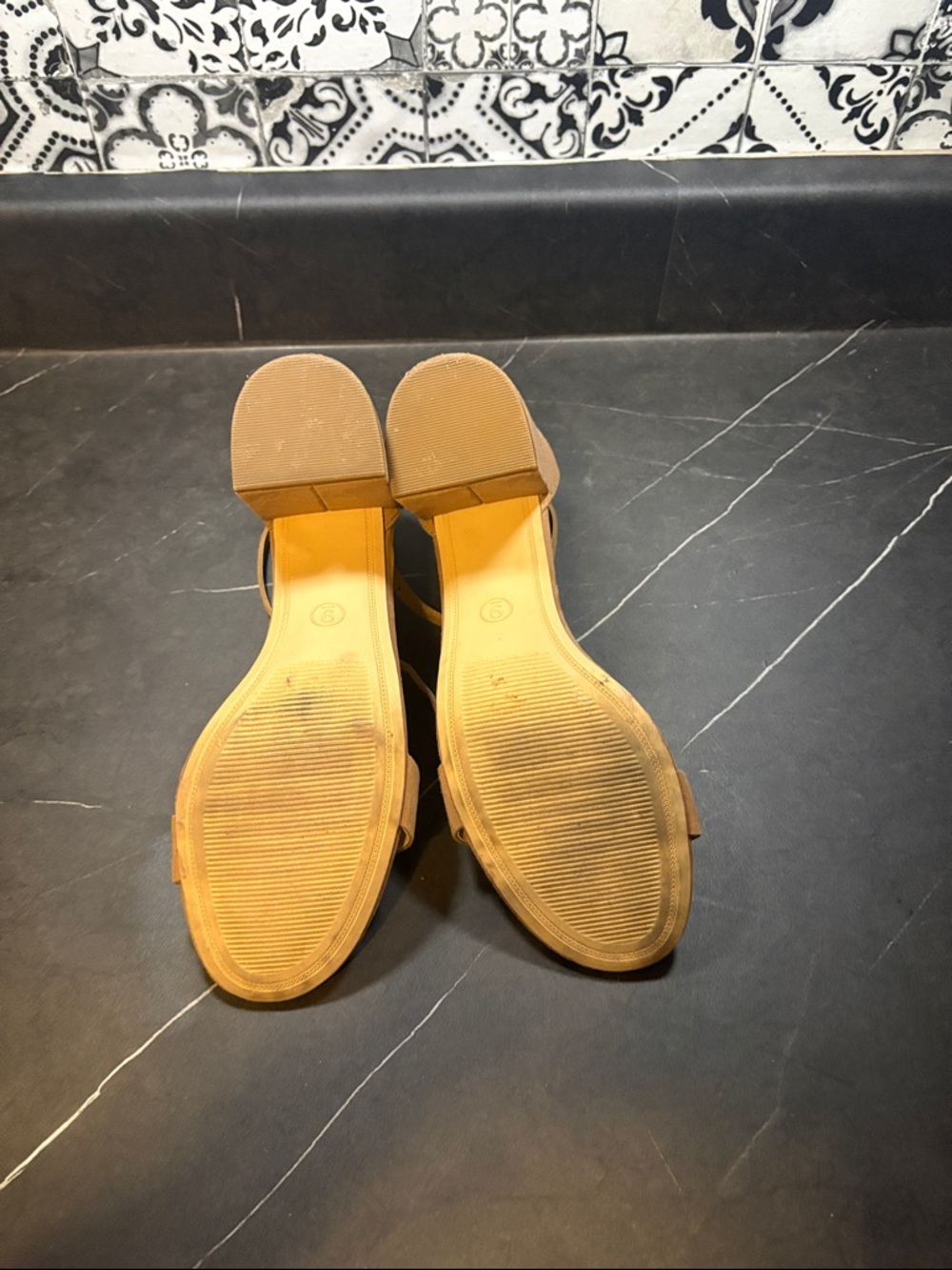 a new day Tan Suede Block Heel Ankle-Strap Sandals - Picture 3 of 4